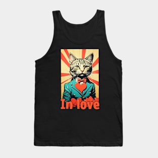 cat in love Tank Top